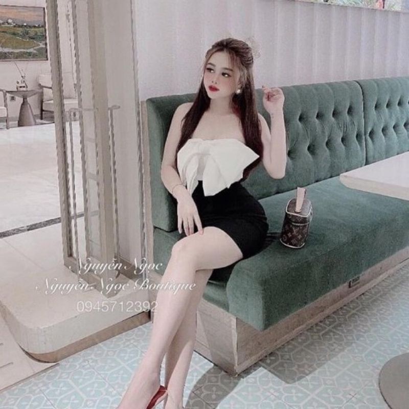 áo croptop xoắn nơ ngực | BigBuy360 - bigbuy360.vn