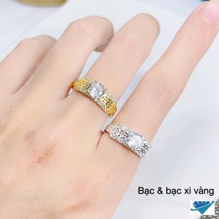Nhẫn kim tiền ổ đá cao, nhẫn may mắn