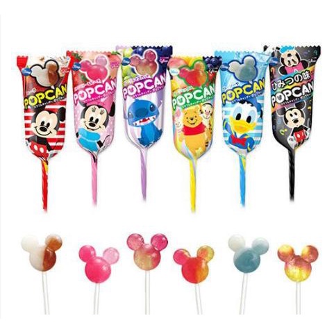 Lốc 30 cây Kẹo mút que Mickey Glico Pop Can 13gr Nhật Bản date mới