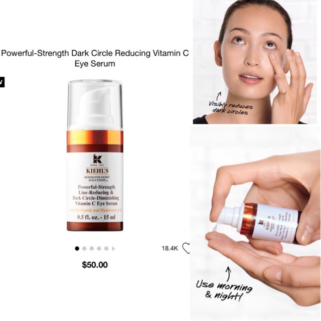 [ Mini 3ml ] Serum Giảm Thâm Mắt Kiehl.s Powerful-Strength Line-Reducing &amp; Dark Circle-Diminishing Vitamin C Eye