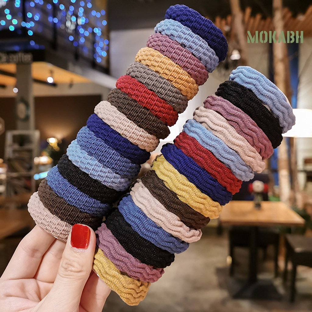 Set 5 Dây Cột Tóc Mini Co Giãn Đơn Giản Cho Nữ