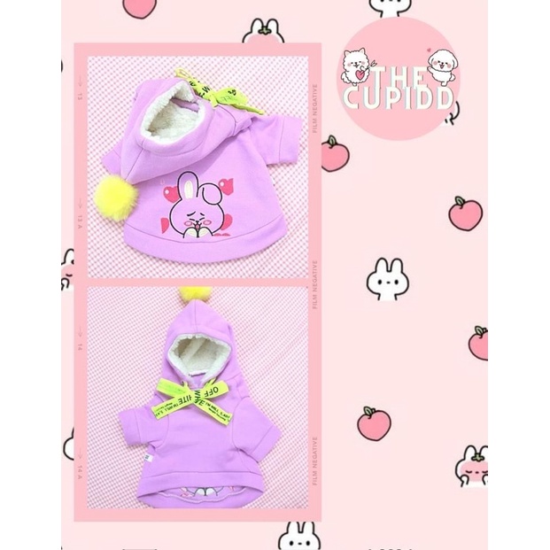 Áo Hoodie Thêu Gấu Có Nón Cho Thú Cưng CARAETS