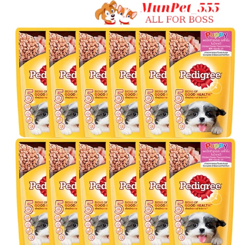 Thức ăn chó con Pedigree 130gr vị gà nấu xốt