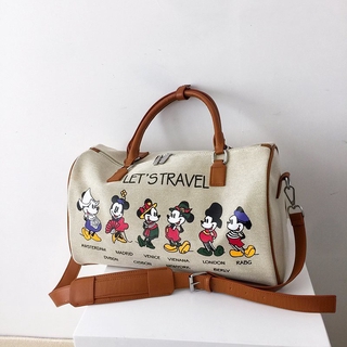 Túi đeo vai canvas họa tiết chuột Mickey hoạt hình đáng yêu thời trang