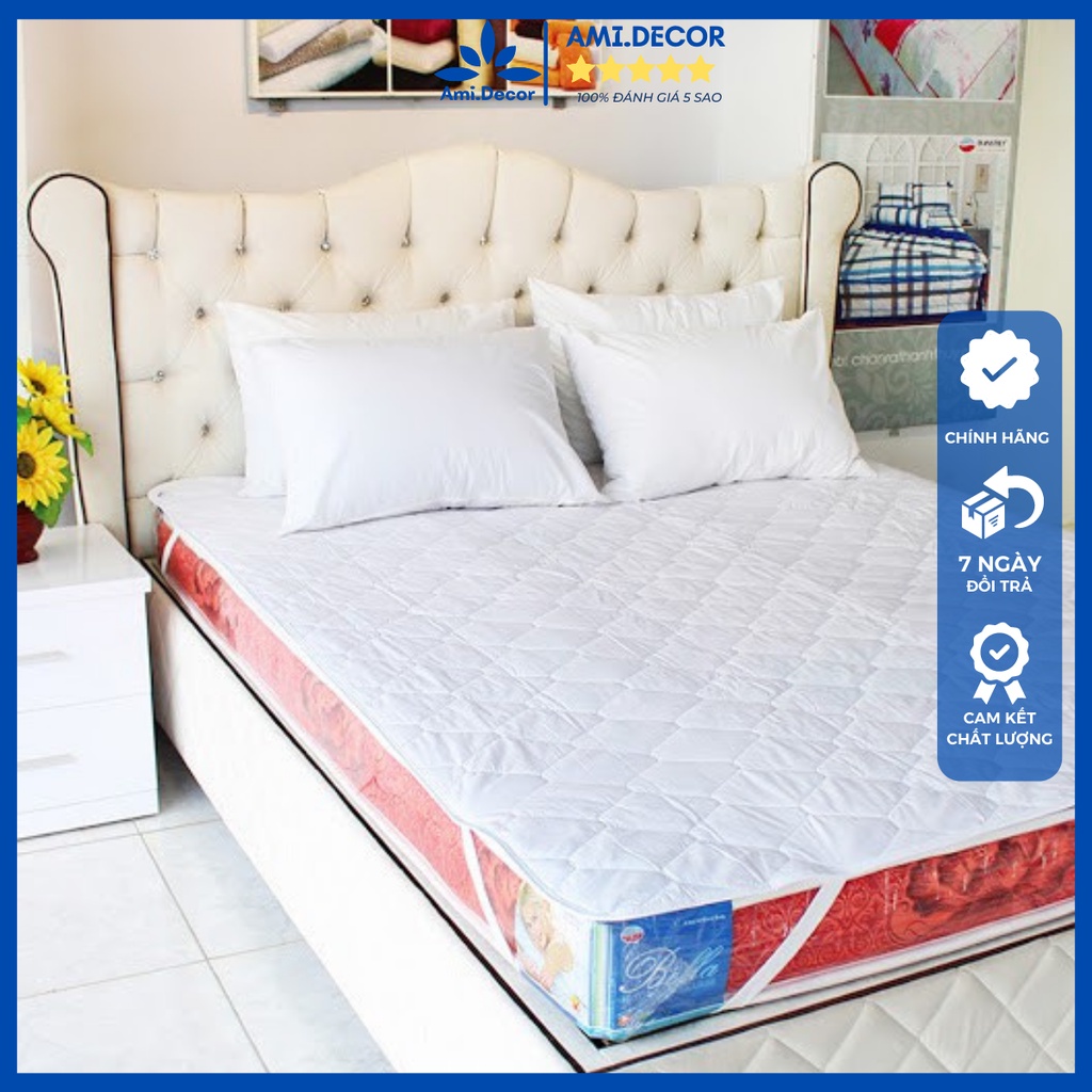 Tấm lót bảo vệ đệmnhập khẩu cao cấp, tấm lót đệm toper cotton mỏng bảo vệ đệm giúp đệm bền hơn, chống bẩn , chống bụi