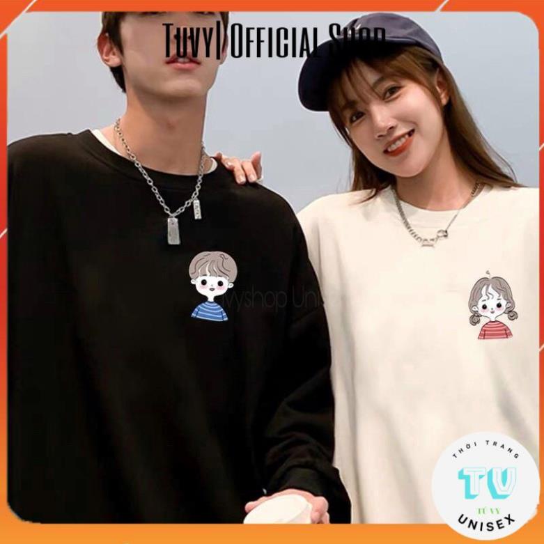 Sweater Nữ TUVYSHOP Áo Sweater Đôi Bạn Form Rộng Tay Phồng Co Giãn Dày Ấm Unisex