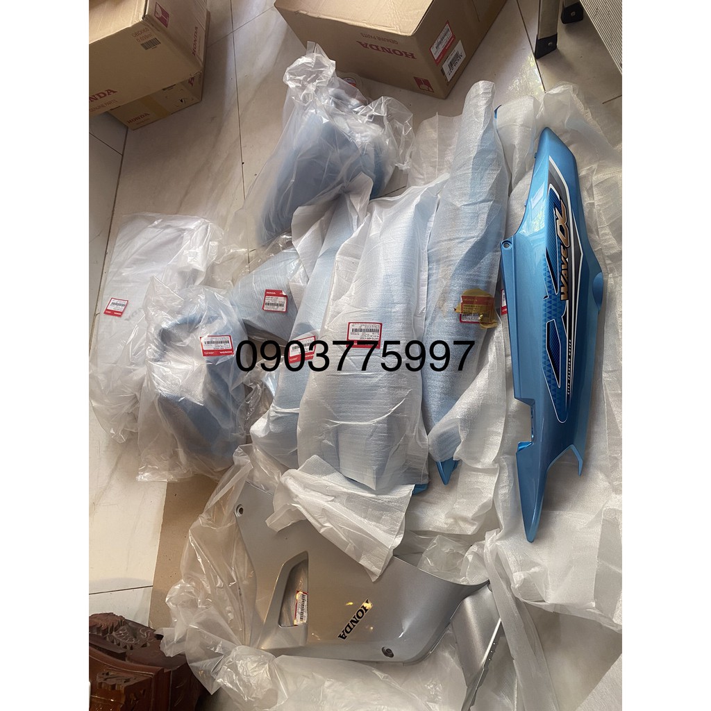 Dàn nhựa áo Wave A 110cc có tem , Bộ vỏ nhựa Wave A 110cc.