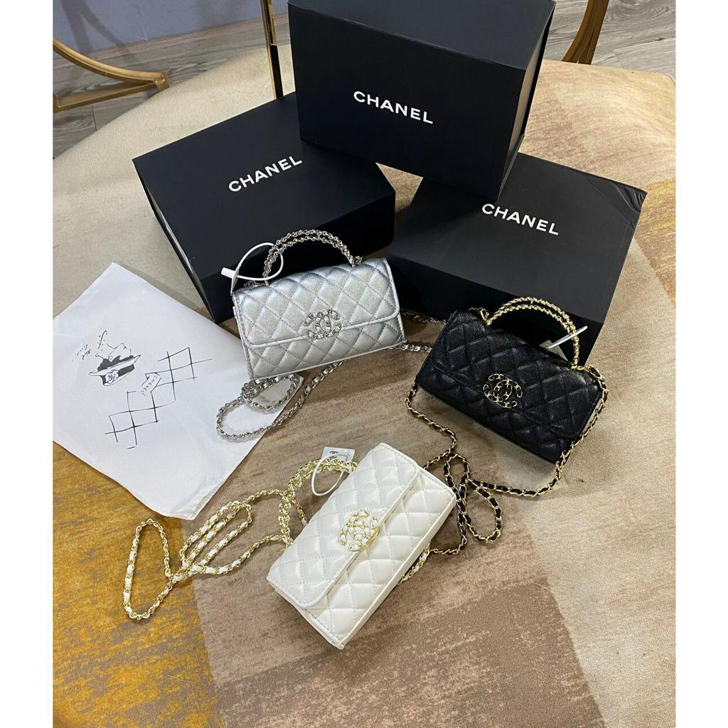 Túi Channel Khoá Nam Châm Hoạ Tiết Hình Trám hàng cao cấp fullbocx nguyên siu