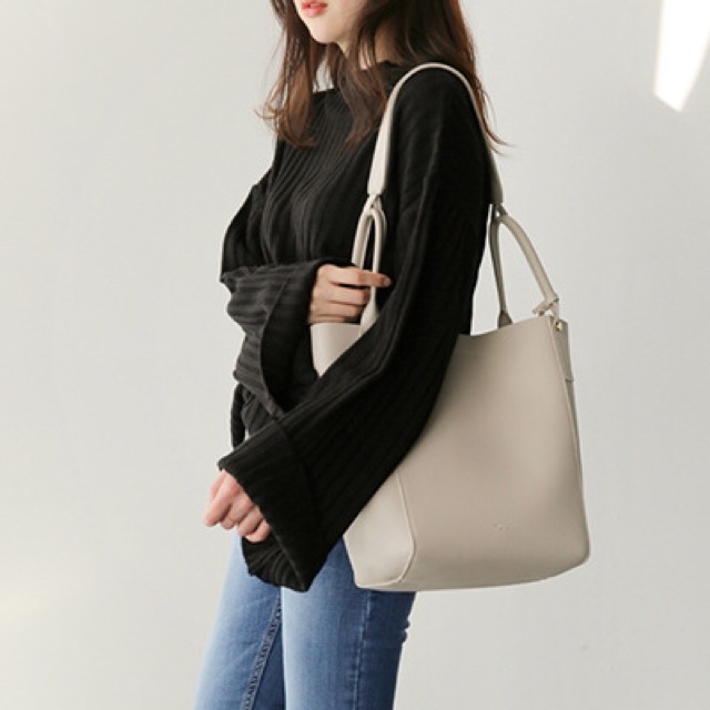 (Sẵn) Túi tote da sần vừa A4 dáng Hàn Quốc P040 | BigBuy360 - bigbuy360.vn