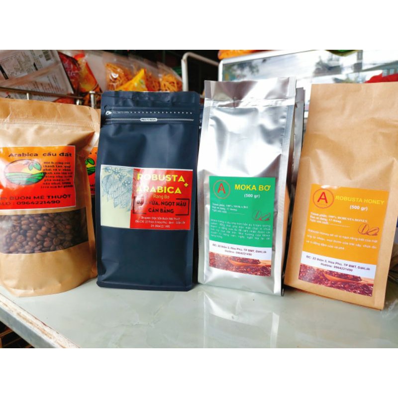 Cafe Moka nguyên chất Ban Mê Thuột 500g