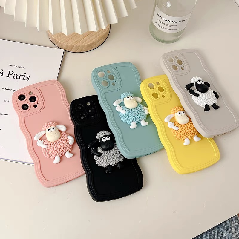 Ốp Điện Thoại Mềm In Hình Cừu Nhỏ Xinh Cho Iphone 14Proax 12 pro max 11 pro max xs max xr x 13proamx plus