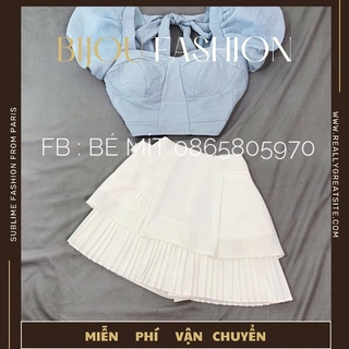 Chân váy 2 tầng dập ly