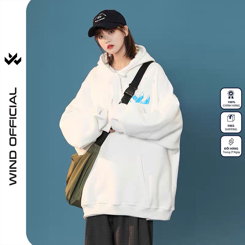 Áo hoodie form rộng WIND unisex nỉ bông BĂNG HD22 thời trang nam nữ oversize ulzzang | BigBuy360 - bigbuy360.vn