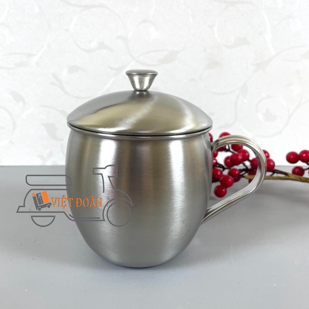 CỐC  UỐNG NƯỚC, TÁCH uống trà, cà phê INOX SUS 304 700ml/ Ca thẳng INOX 304 nhiều size. Có nắp, kiểu dáng Sang Trọng