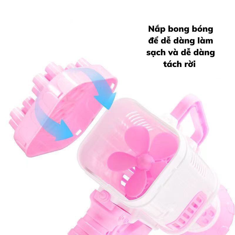 Súng bắn bong bóng xà phòng 32 nòng nhiều màu an toàn cho bé