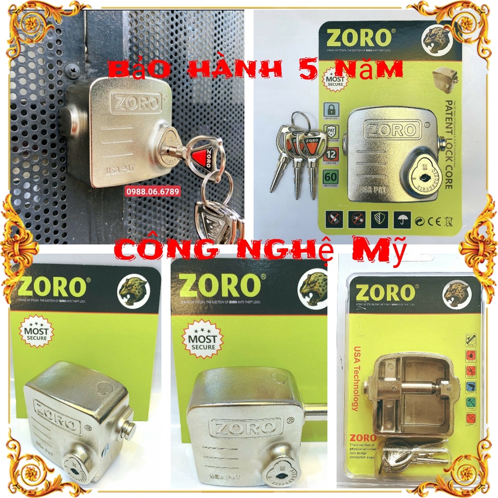 Ổ Khoá Chụp Pát Cửa ZORO⚡FREE SHIP⚡Ổ Khóa Chụp Chống Cắt Toàn Diện-Bảo vệ khoen cửa-chống trộm tuyệt đối