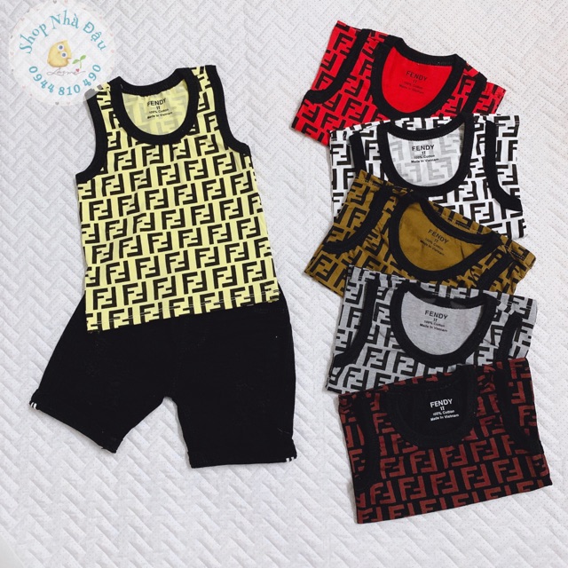 SET 3 áo ba lỗ Fendy bé trai