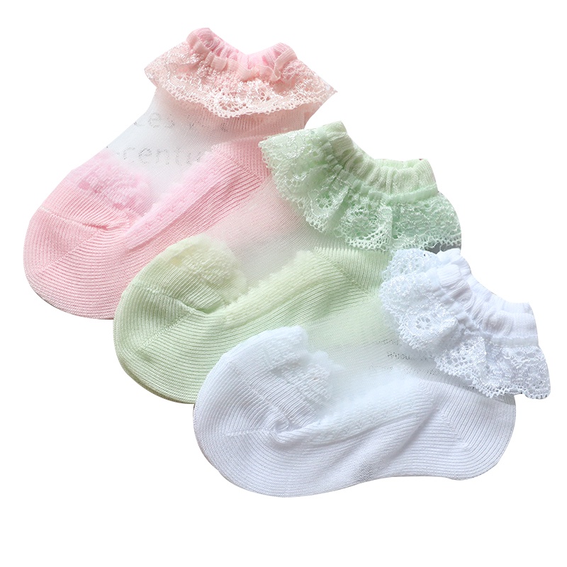 Vớ Công Chúa Phối Ren Bèo Nhún Cho Bé Gái Sơ Sinh