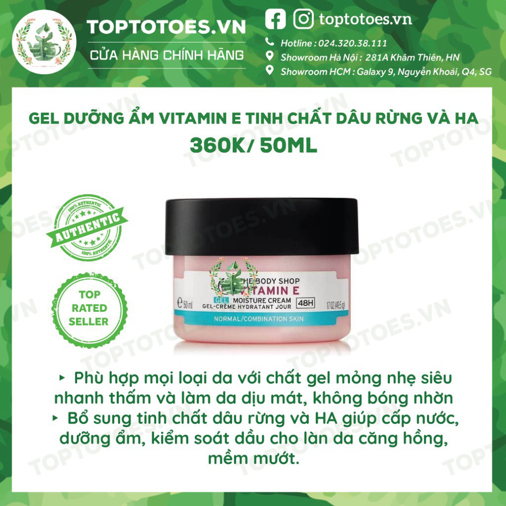 SỐC THẬT SỰ Bộ Vitamin E Lúa Mạch The Body Shop rửa mặt, toner, xịt khoáng, kem dưỡng, mask siêu cấp ẩm và làm sáng da S