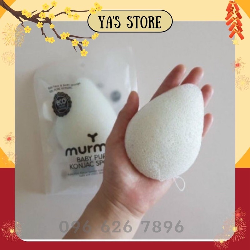 Bông Tắm Bọt Biển Mur Mur Organic 100% Hàn Quốc Tạo Bọt Tốt Cho Bé