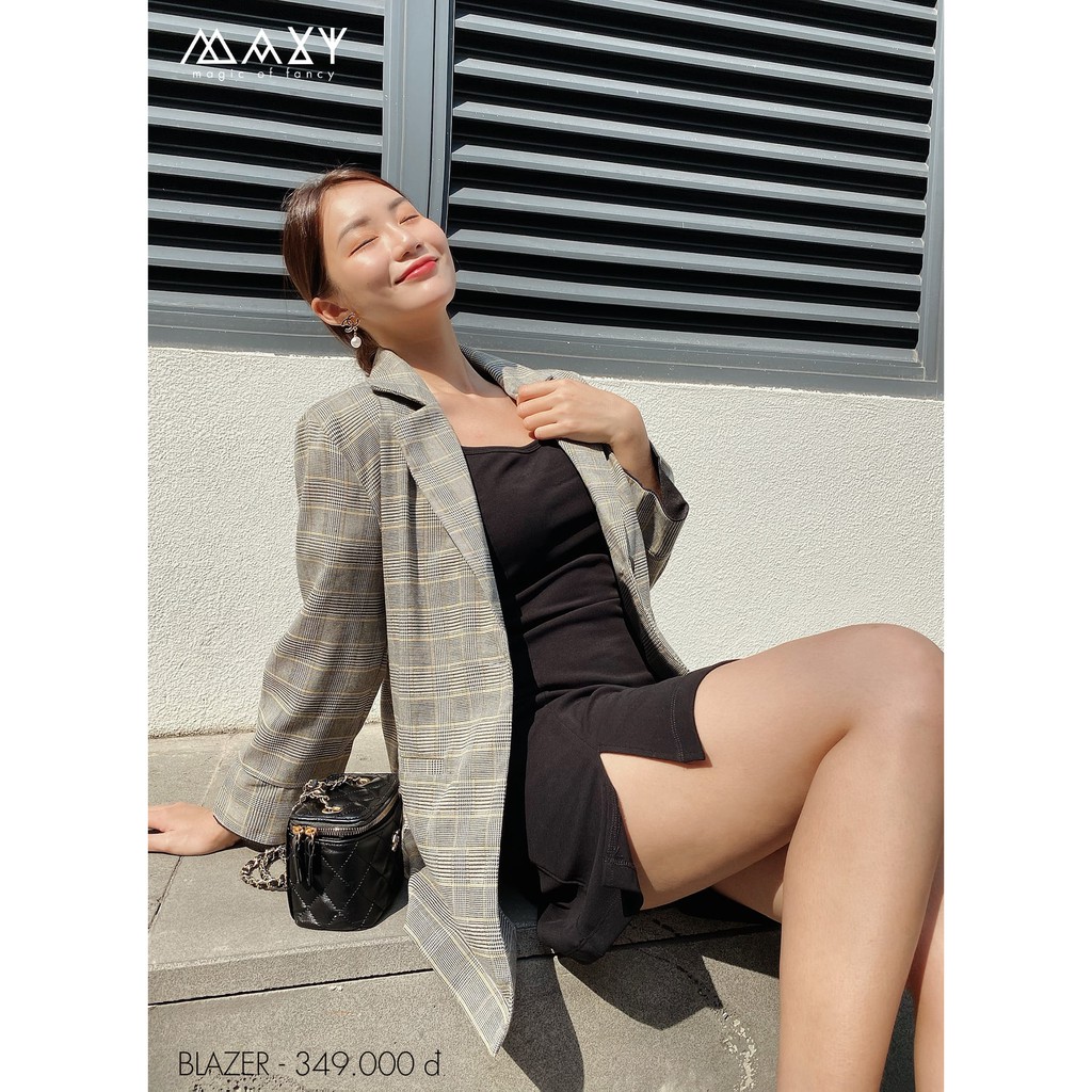 ÁO - YELLOW GINGHAM BLAZER | BigBuy360 - bigbuy360.vn