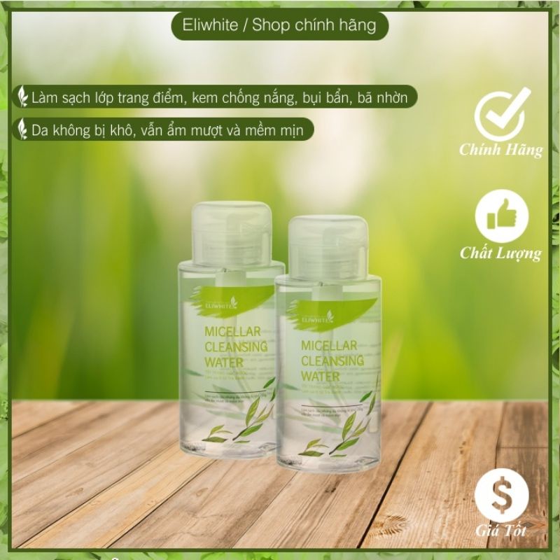 tẩy trang ELIWHITE làm sạch bụi bẩn và lớp trang điểm (320ml)