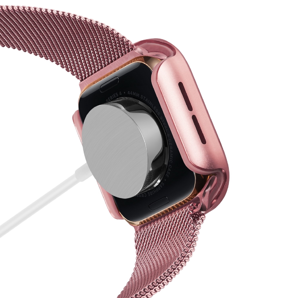 Ốp Bảo Vệ Bằng Hợp Kim Nhôm + Tpu Mềm 2 Trong 1 Cho Đồng Hồ Apple Watch Series 4 Series 5 / 6 / Se 40mm 44mm