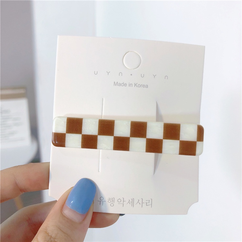 Kẹp Tóc Mái Mỏ Vịt Bằng Acrylic Đơn Giản Cổ Điển Dành Cho Nữ