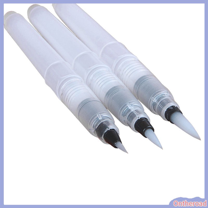 COD| 1/3Pcs Refillable Ink Color Pen Water Brush Painting Calligraphy Illustration Pen Office Stationery