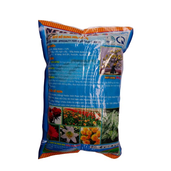 Phân NPK cao cấp có bổ sung hữu cơ cá - Chuyên dùng tất cả các loại cây trồng(1kg).