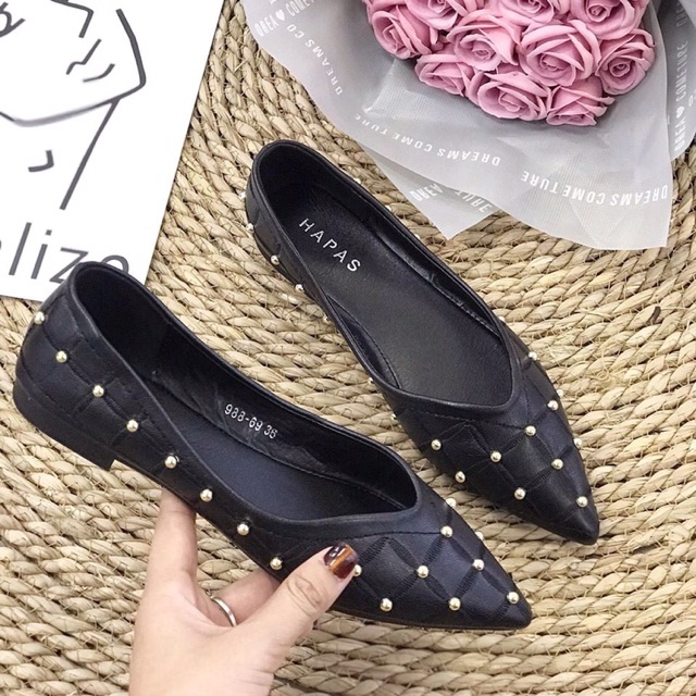 GIÀY BỆT MŨI NHỌN ĐÍNH ĐINH SIÊU XINH