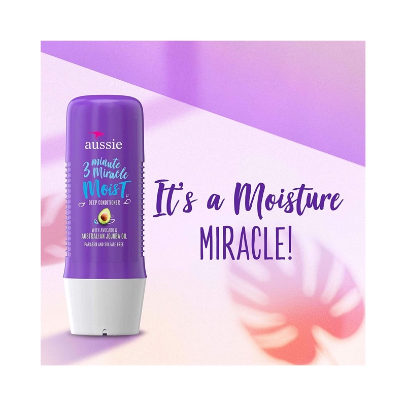 Dầu xả Aussie Miracle Moist 3 Minute 236 &amp; 475ml