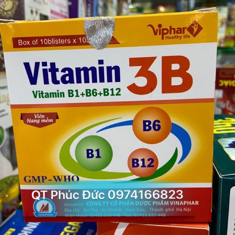 ✅✅Viên uống Vitamin 3B B1-B6-B12  VIPHAR (hộp 100 viên)