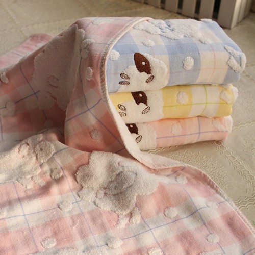 Khăn Tắm Vải Cotton Siêu Mềm Họa Tiết Cừu Và Mây