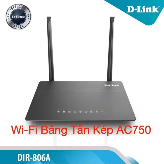 D-Link Bộ Phát Wi-Fi Băng Tần Kép AC750 750Mbps DIR-806A (Đen) - Bảo Hành 24 Tháng