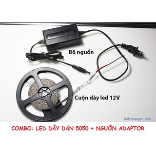 BỘ ĐÈN LED DÂY 5050 + NGUỒN 12V