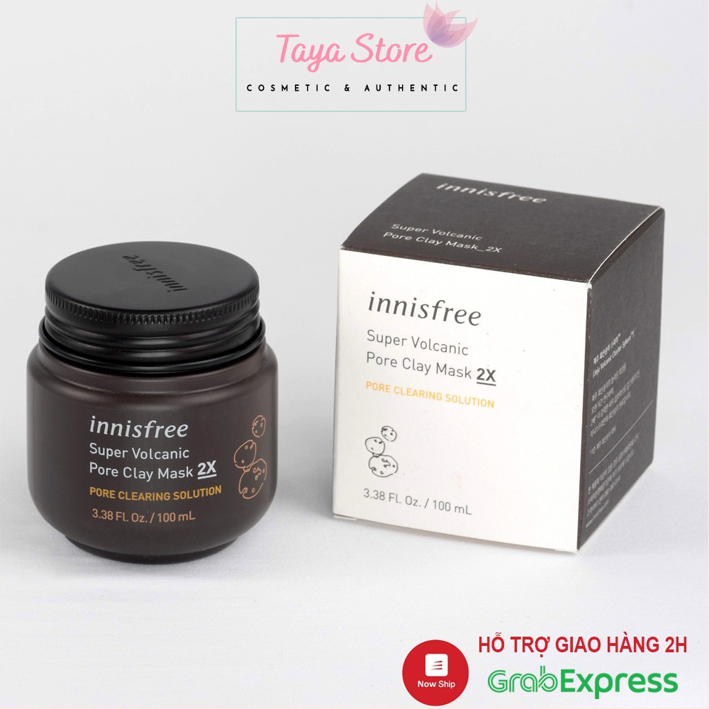 Mặt nạ đất sét Innisfree tro núi lửa Super Volcanic Pore Clay Mask 2X Hàn Quốc 100ml