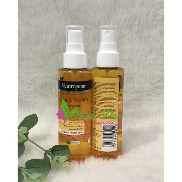 Toner dạng sương Neutrogena Clear &amp; Soothe Toning Facial Mist 125ml