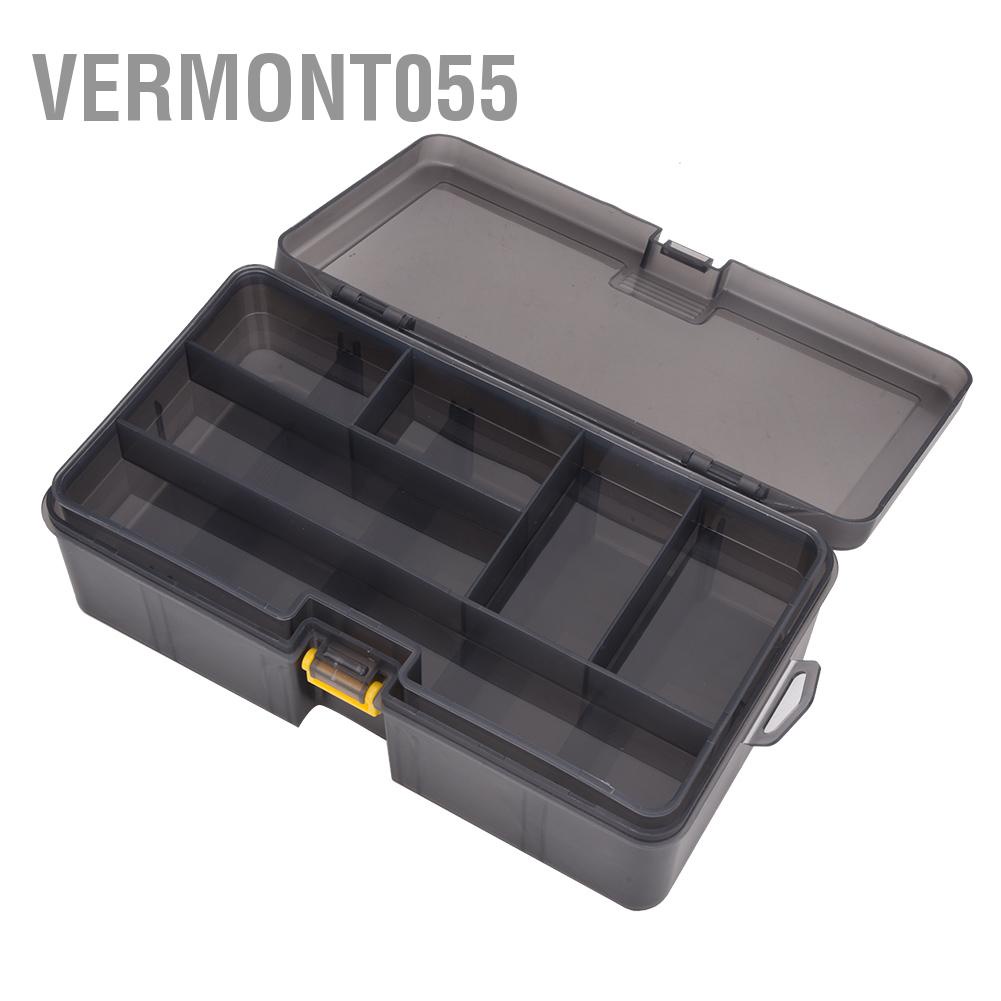 Có thể bán buôn Hộp câu cá bằng nhựa hai lớp để đựng phụ kiện dụng cụ làm mồi Vermont055 Hàng giao ngay