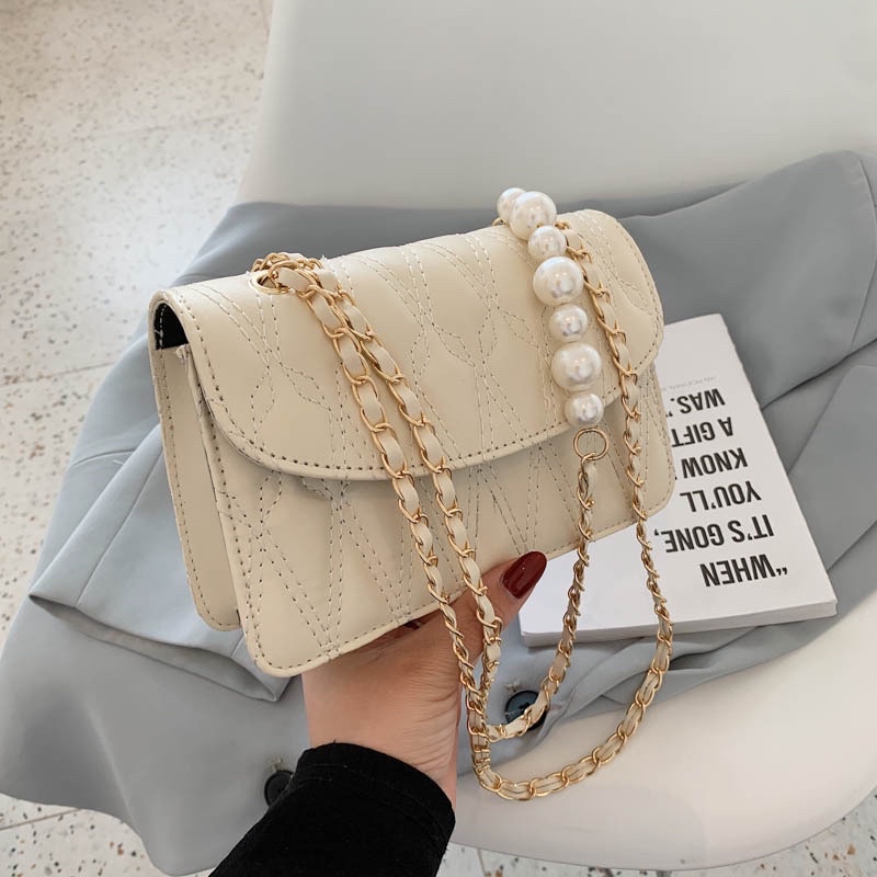 [AFF7SPP Giảm 30K đơn 150K]Túi đeo dây đính hạt trân châu cao cấp sang chảnh cho nữ [Bel56]