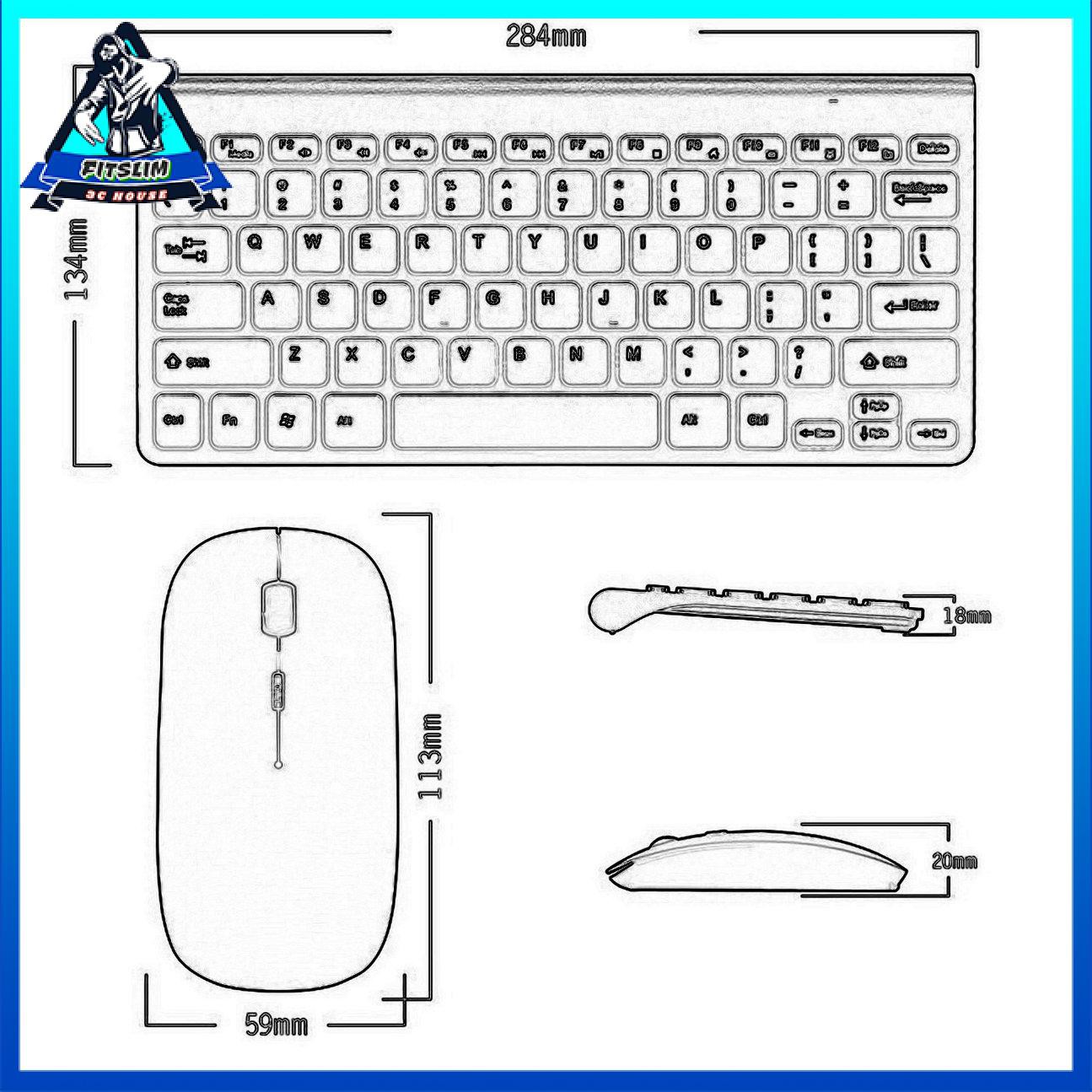 K119 Bộ kết hợp bàn phím và chuột không dây USB mini siêu mỏng siêu bền