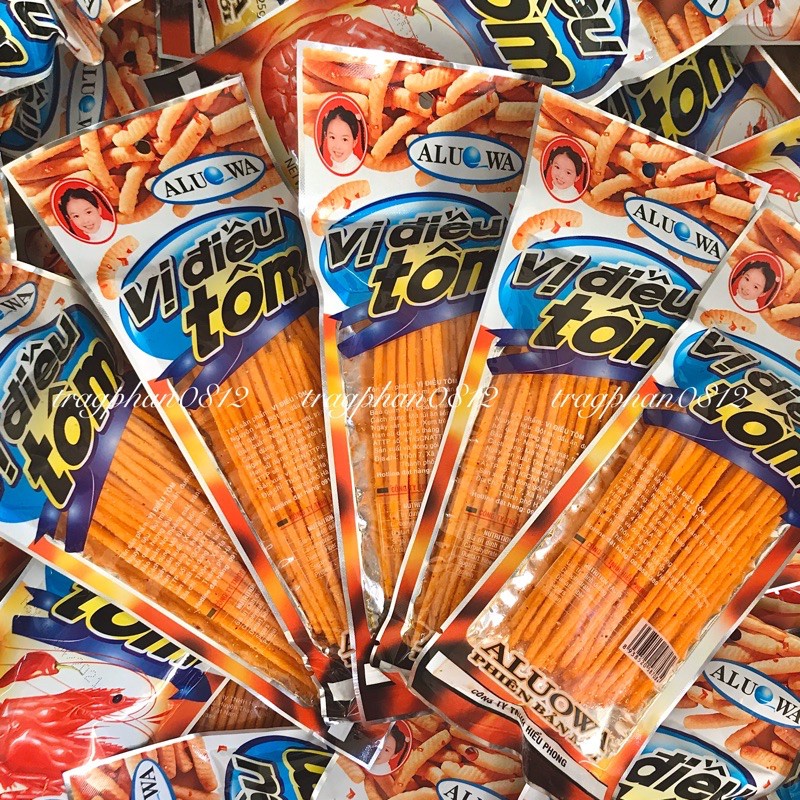 Snack tăm cay vị điều tôm