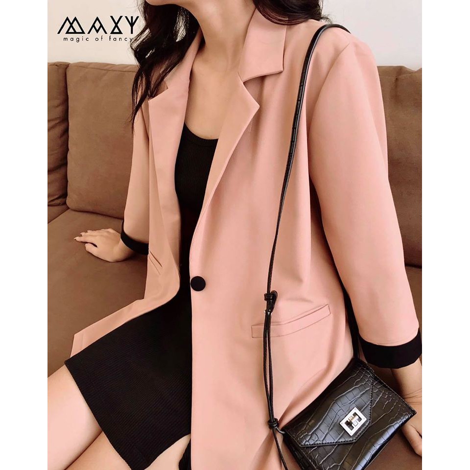 Áo khoác blazer phong cách Hàn Quốc nude blazer Maxy Workshop | BigBuy360 - bigbuy360.vn