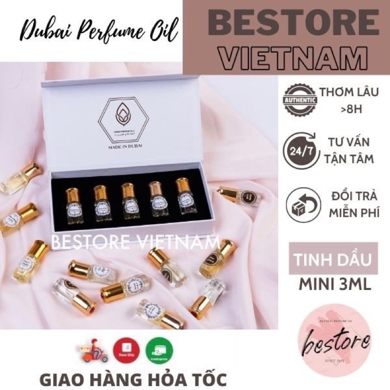 [Cam kết Chính Hãng] Tinh dầu nước hoa Dubai thiết kế mini 3ml