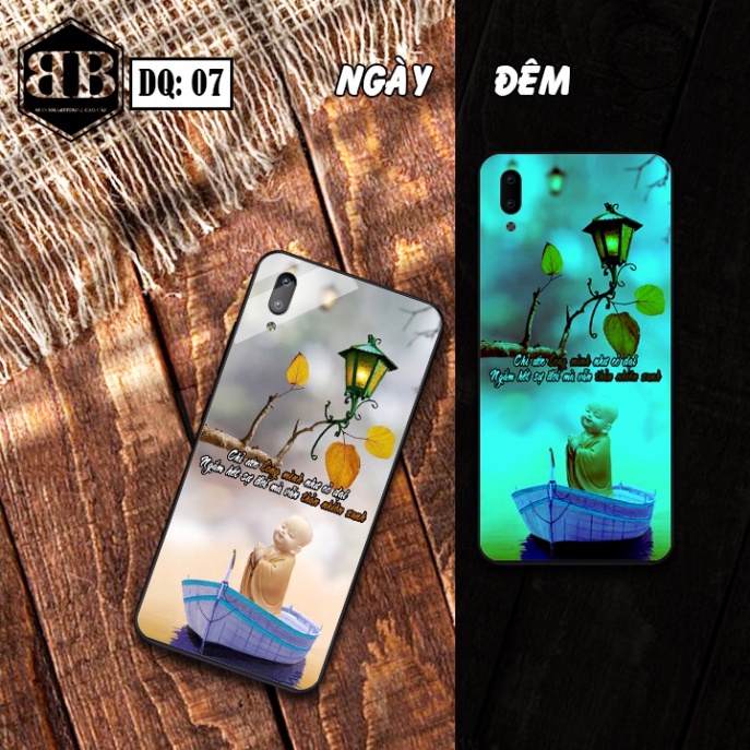 Ốp lưng kính Dạ Quang Vivo Y1S / Y93  / Y91C / Y93S phát sáng trong đêm in hình thời trang