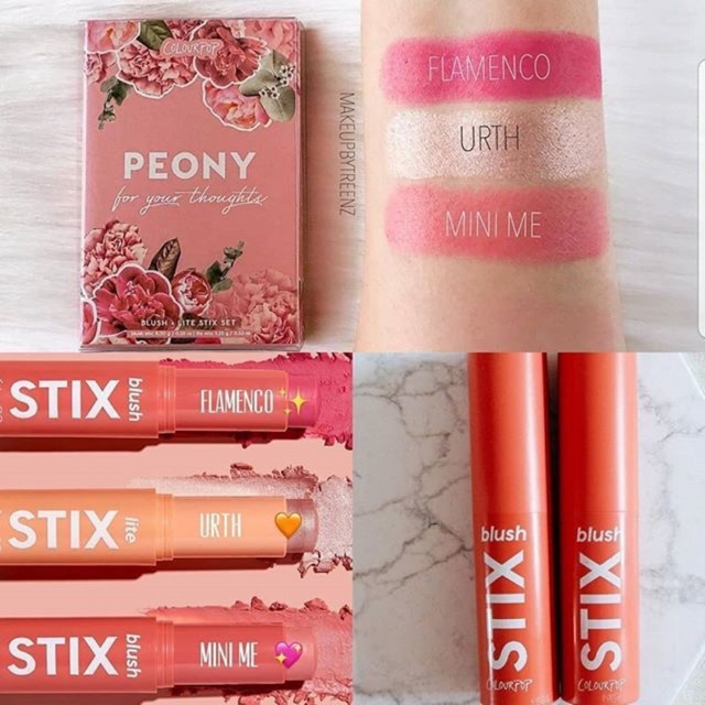 Má hồng hightlight Colorpop Moolight magnolias Blush lite stix( 1 set 3 cây )