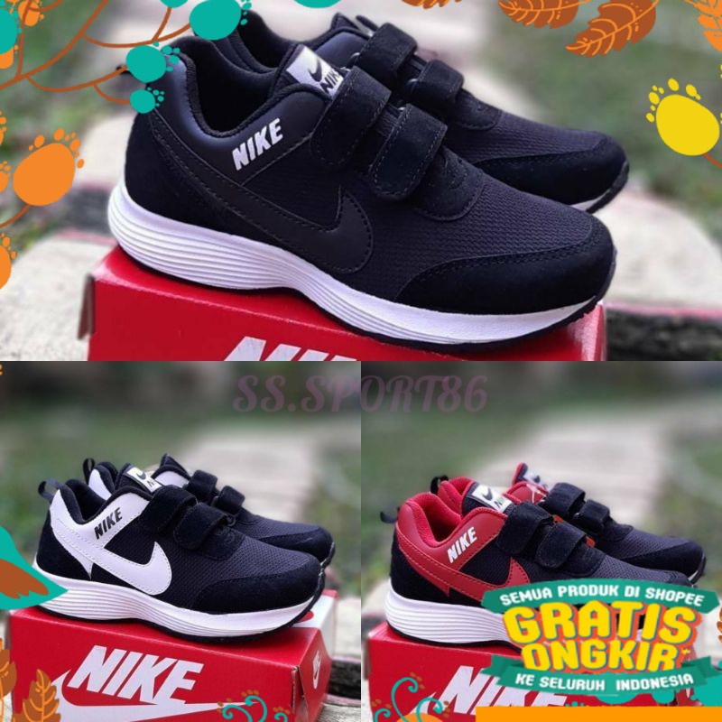Giày Thể Thao NIKE SIZE 33-37 Màu Trắng / Đen / Xanh Lá / Vàng Thời Trang Cho Bé Trai