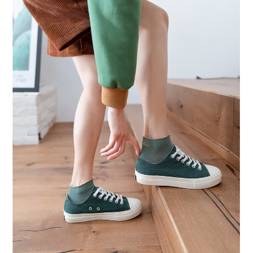 Tất nữ ngắn cổ bèo mặt cười phong cách vintage hàn quốc Phụ Kiện Tiên Tiên