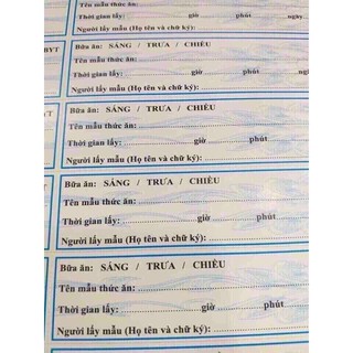 SET 500 tem lưu mẫu thức ăn, tem niêm phong thực phẩm