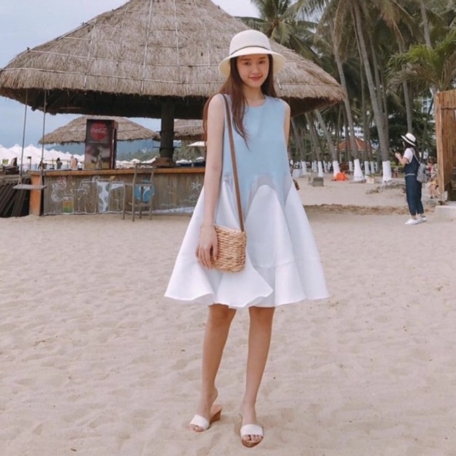 Thanh lý - ĐẦM THIẾT KẾ CỦA DIỄN VIÊN MIDU ĐƠN GIẢN DỄ THƯƠNG SHOP LALLA - BAMA DRESS SIZE M